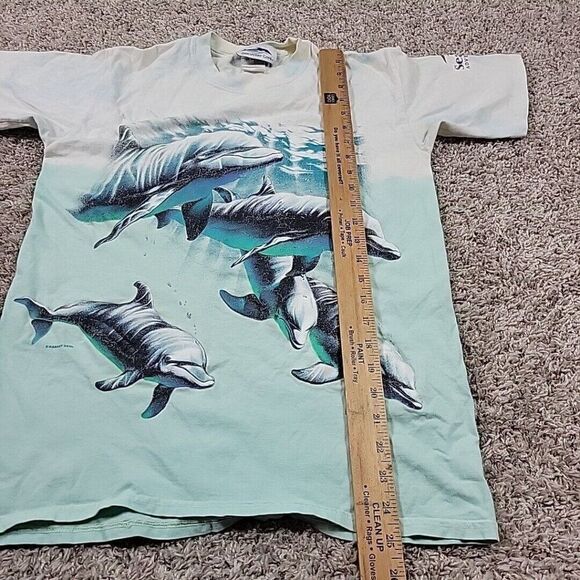 Vintage Sea World T-Shirt Adult Small Dolphins Fish Print Graphic Discovery Cove - Picture 7 of 11